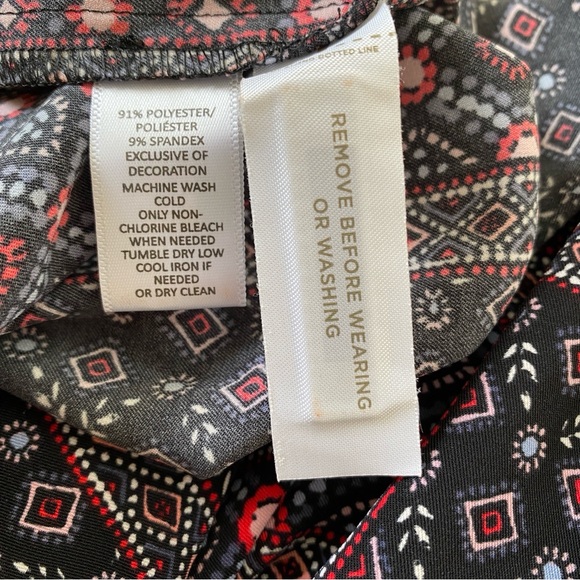 Loft Bohemian Black and Red Patterned dress with Tassels size S - Picture 8 of 10